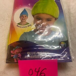 DreamWorks Trolls World Tour – Blue/Green Reversible Wig 🌈